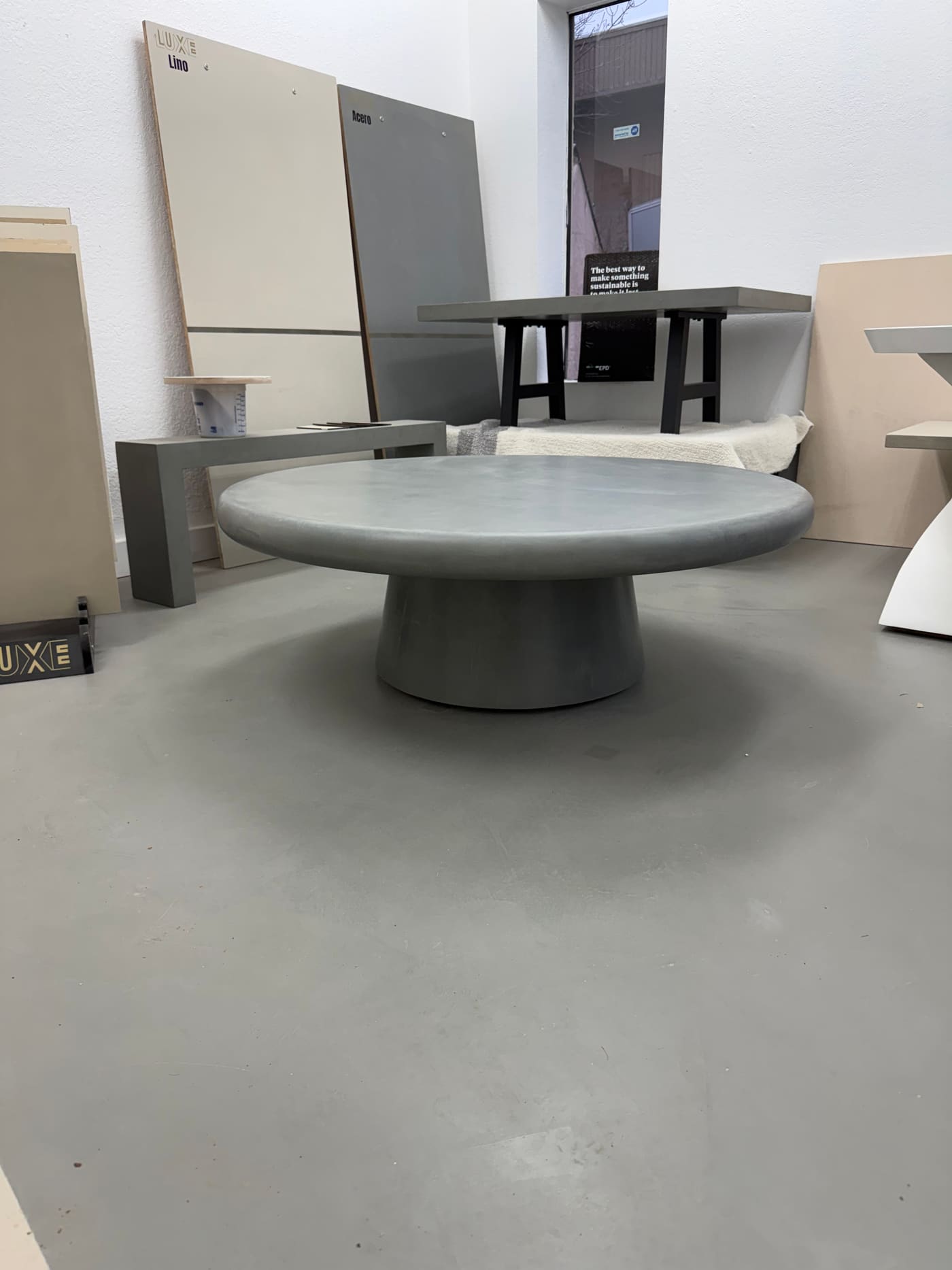Custom microcement furniture piece